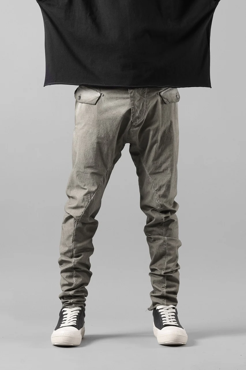 masnada RELAX FLAP POCKET PANTS / STRETCH LIGHT WEIGHT RIPSTOP (SHALE) - Image 18