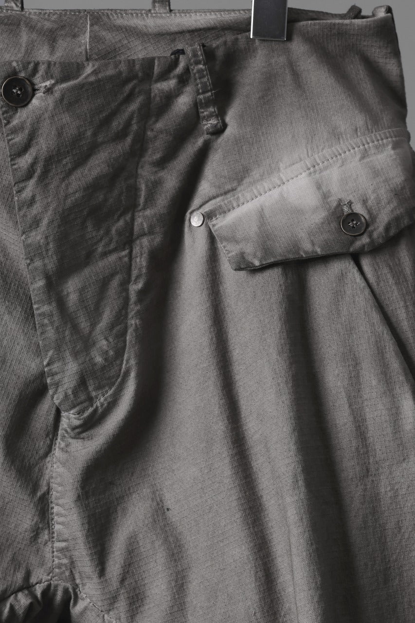 masnada RELAX FLAP POCKET PANTS / STRETCH LIGHT WEIGHT RIPSTOP (SHALE) - Image 26