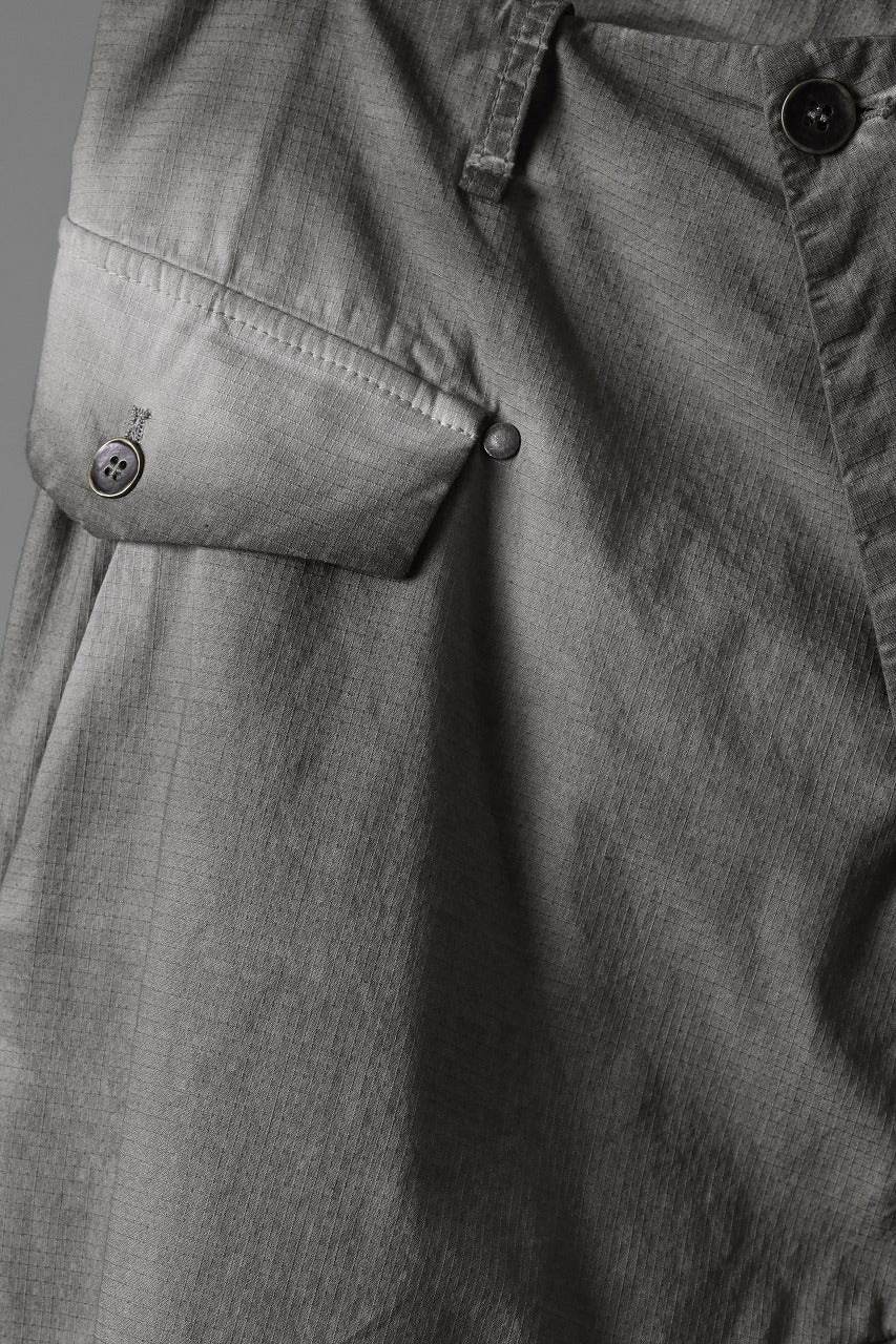 masnada RELAX FLAP POCKET PANTS / STRETCH LIGHT WEIGHT RIPSTOP (SHALE) - Image 27