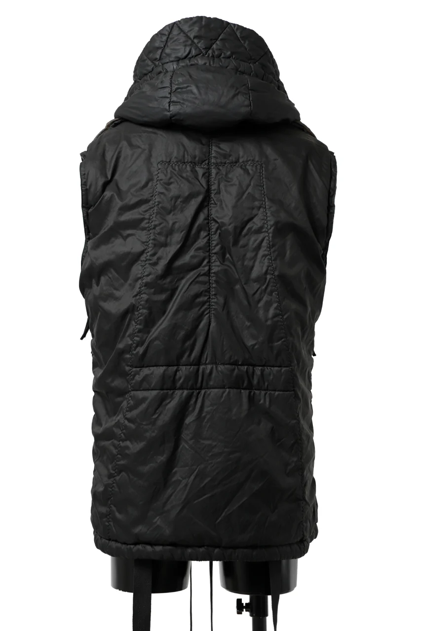 masnada REVERSIBLE 8WAY PADDED JACKET / RIPSTOP + RECYCLED WADDING (BLACK/DUST) - Image 15