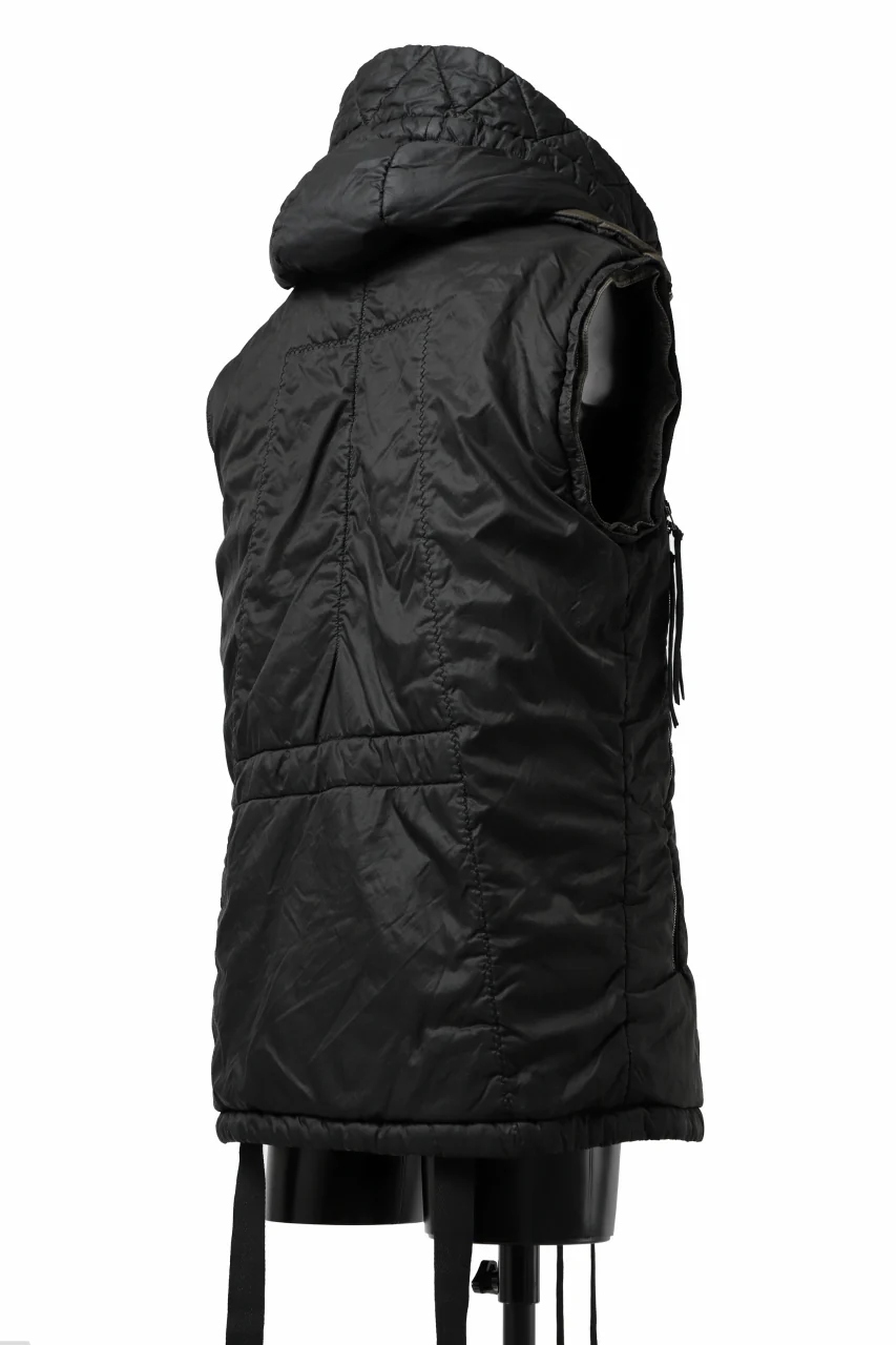 masnada REVERSIBLE 8WAY PADDED JACKET / RIPSTOP + RECYCLED WADDING (BLACK/DUST) - Image 16