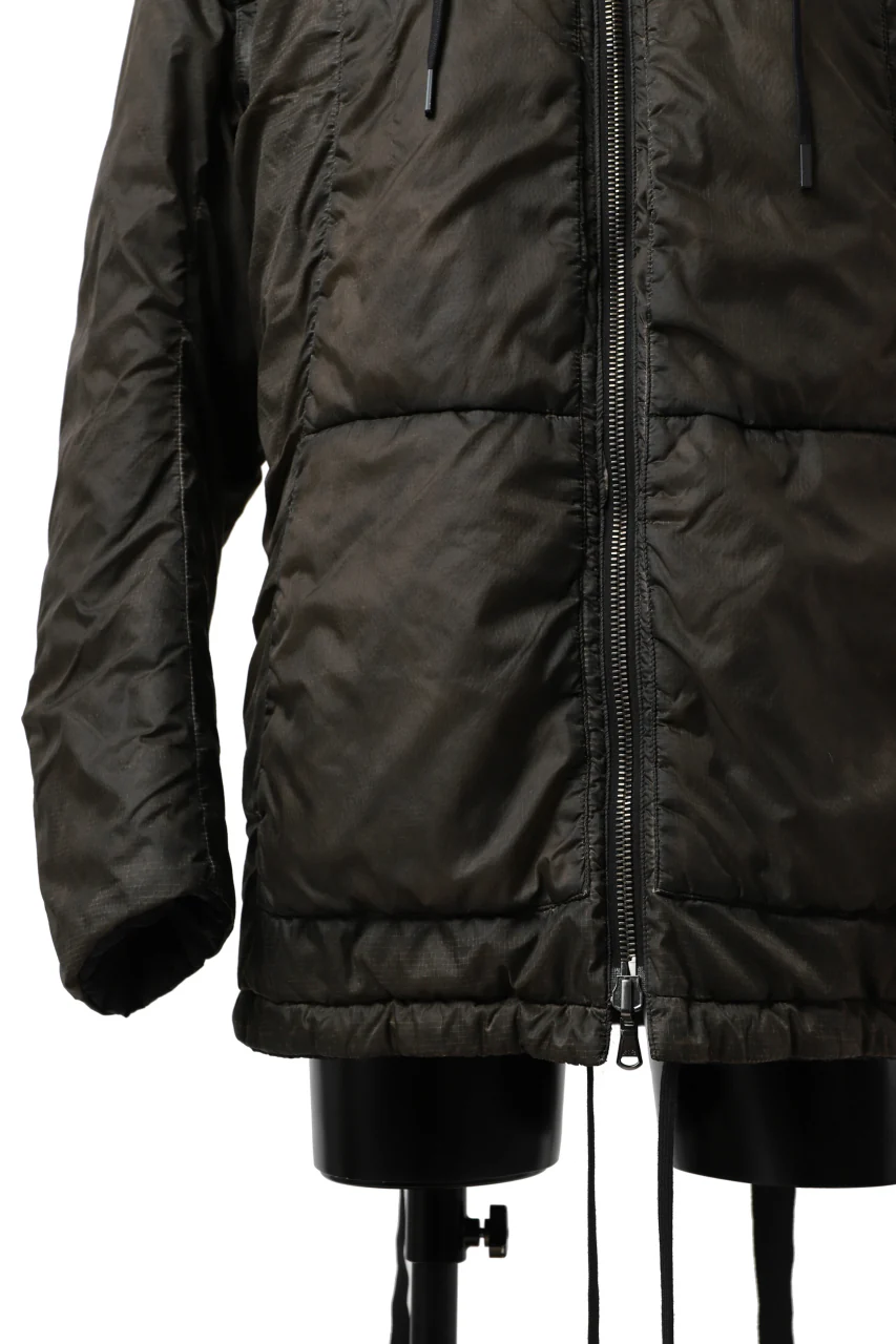 masnada REVERSIBLE 8WAY PADDED JACKET / RIPSTOP + RECYCLED WADDING (BLACK/DUST) - Image 21