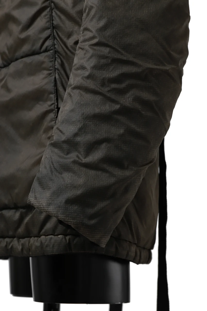 masnada REVERSIBLE 8WAY PADDED JACKET / RIPSTOP + RECYCLED WADDING (BLACK/DUST) - Image 28