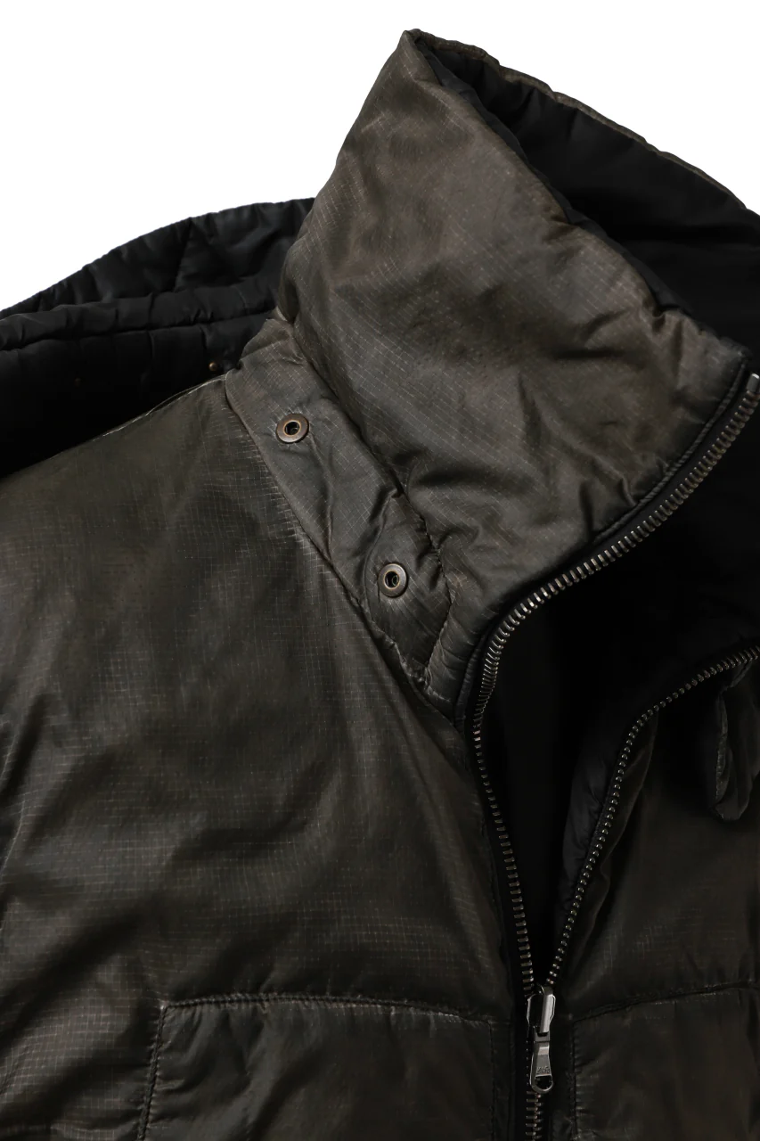 masnada REVERSIBLE 8WAY PADDED JACKET / RIPSTOP + RECYCLED WADDING (BLACK/DUST) - Image 31
