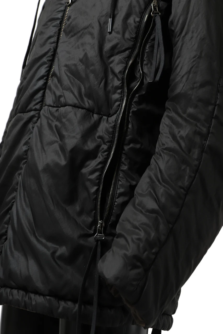 masnada REVERSIBLE 8WAY PADDED JACKET / RIPSTOP + RECYCLED WADDING (BLACK/DUST) - Image 34