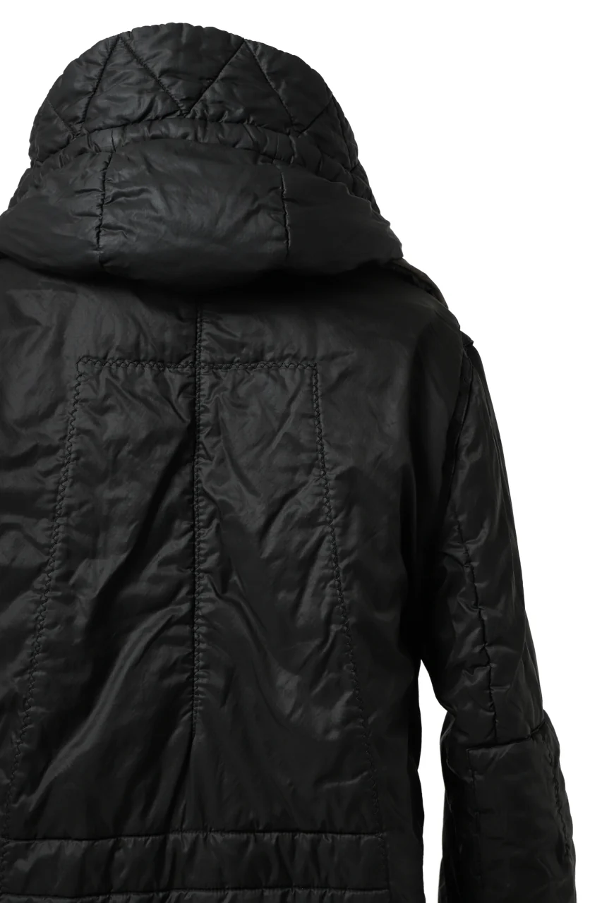 masnada REVERSIBLE 8WAY PADDED JACKET / RIPSTOP + RECYCLED WADDING (BLACK/DUST) - Image 35