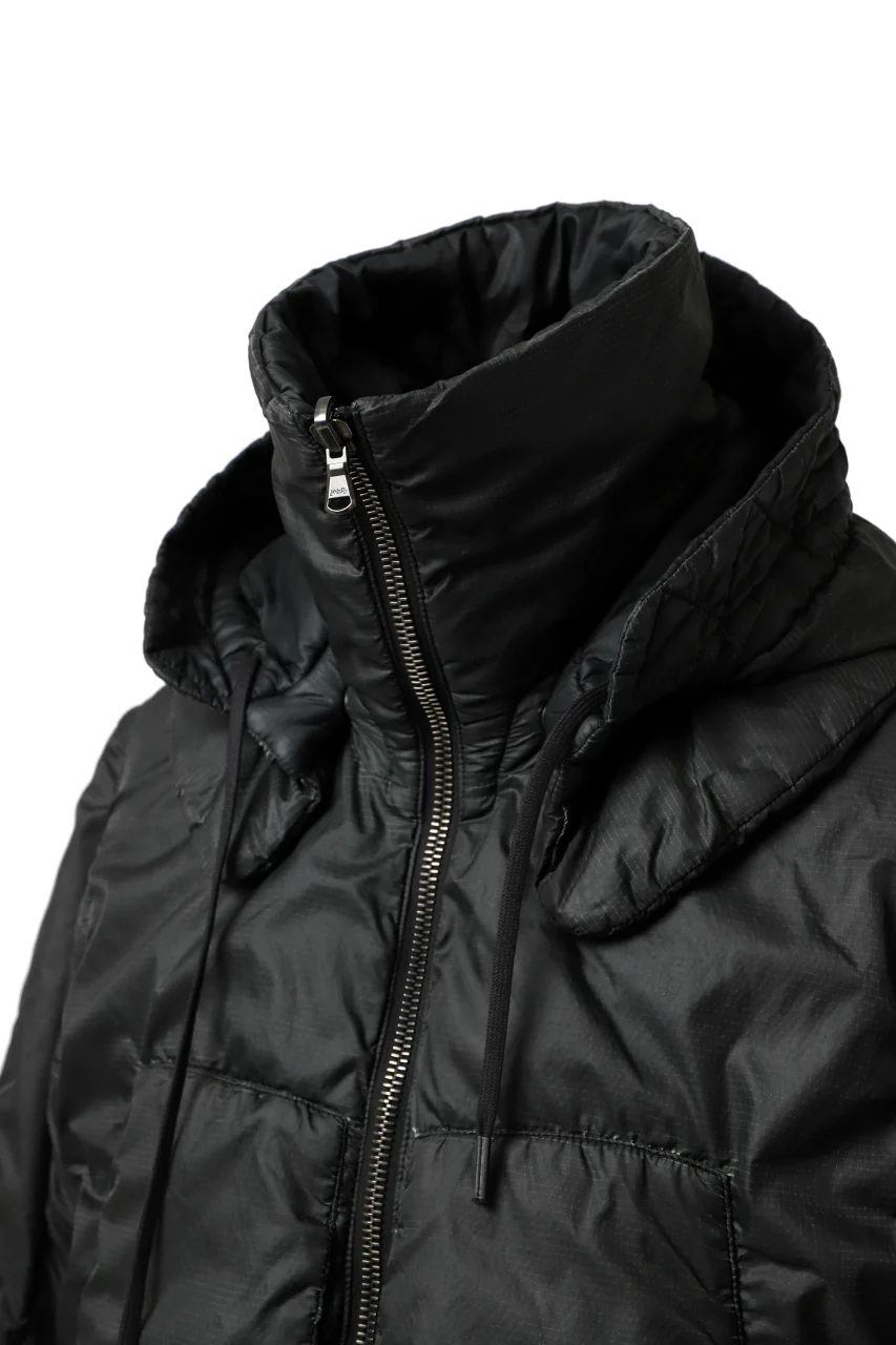 masnada REVERSIBLE 8WAY PADDED JACKET / RIPSTOP + RECYCLED WADDING (BLACK/LEGION) - Image 21