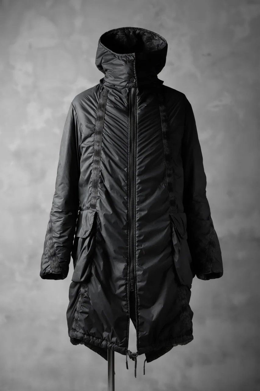 masnada REVERSIBLE PUFFER PADDED MODS COAT / WATER RESISTENT (BLACK) - Image 16