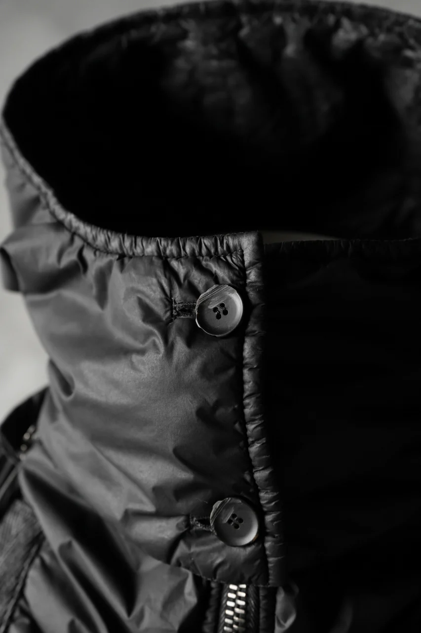 masnada REVERSIBLE PUFFER PADDED MODS COAT / WATER RESISTENT (BLACK) - Image 23