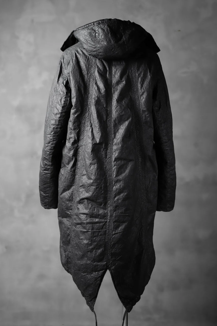 masnada REVERSIBLE PUFFER PADDED MODS COAT / WATER RESISTENT (BLACK) - Image 4