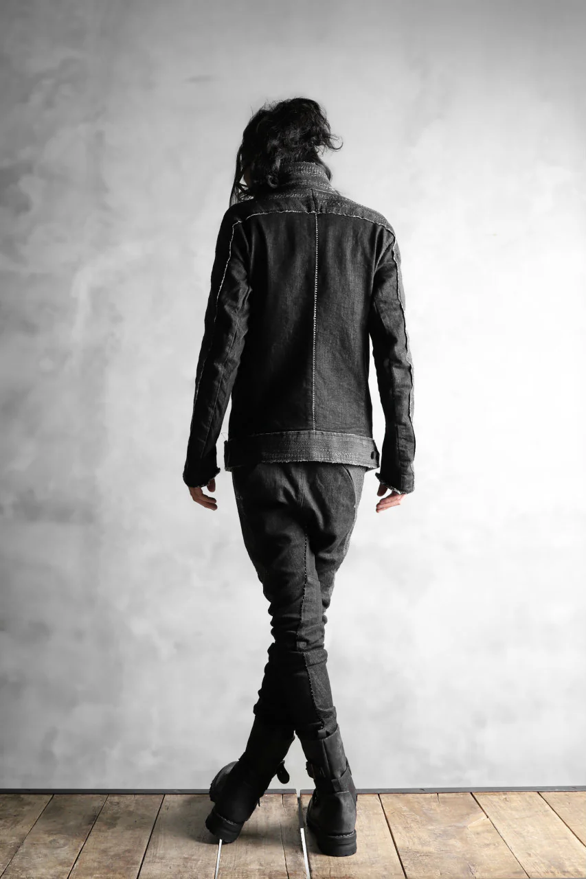 masnada SCAR STITCHED JEAN JACKET / CONTRAST DENIM (BLACK) - Image 32