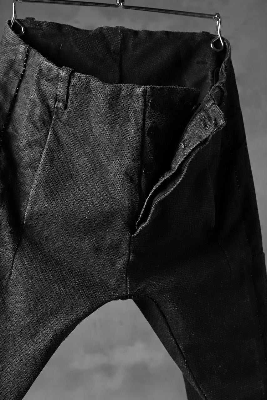 masnada SCAR STITCHED LINE SKINNY PANT / WASHED RESIN-COAT DENIM (WASHED BLACK) - Image 10