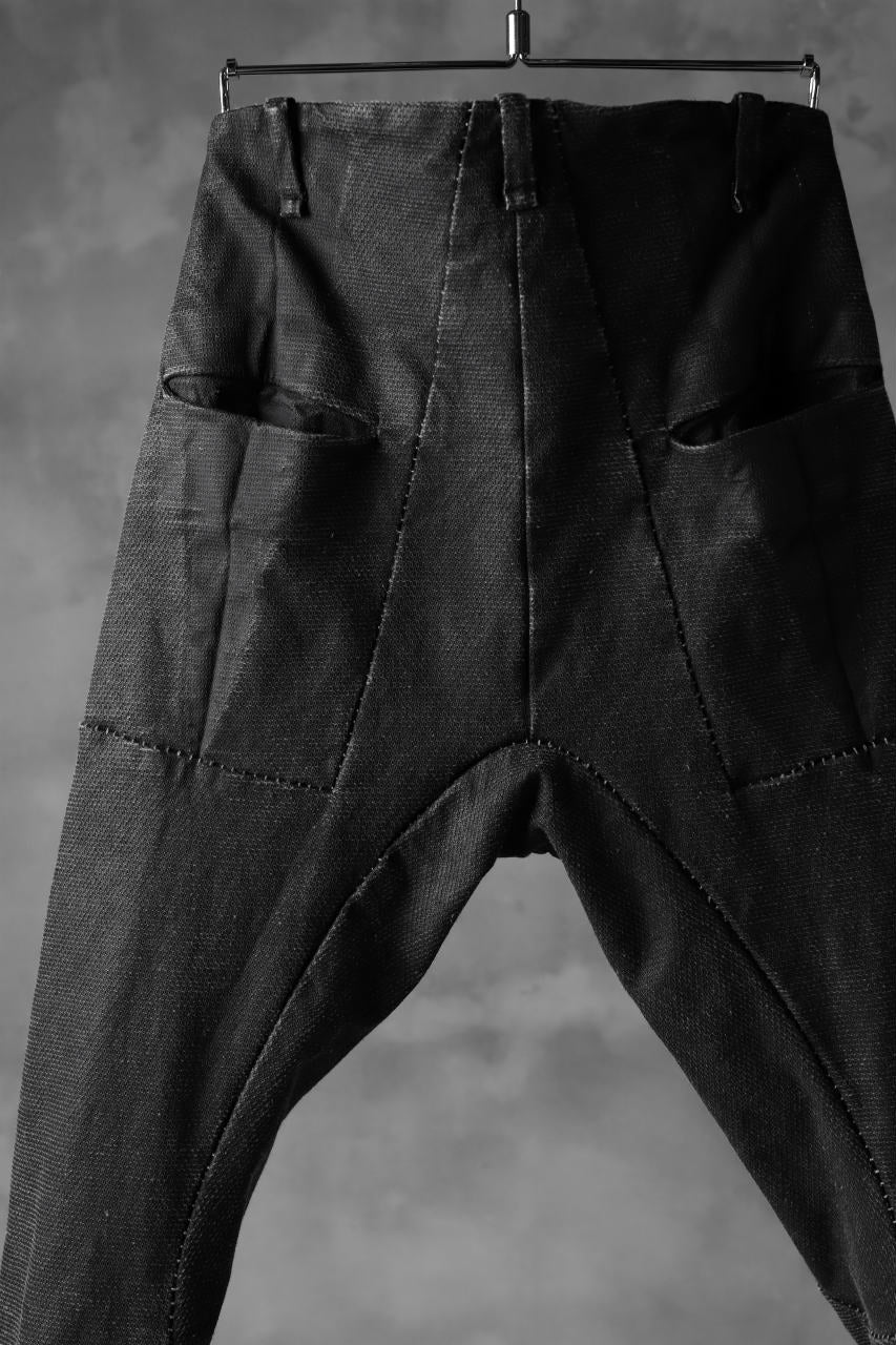 masnada SCAR STITCHED LINE SKINNY PANT / WASHED RESIN-COAT DENIM (WASHED BLACK) - Image 12