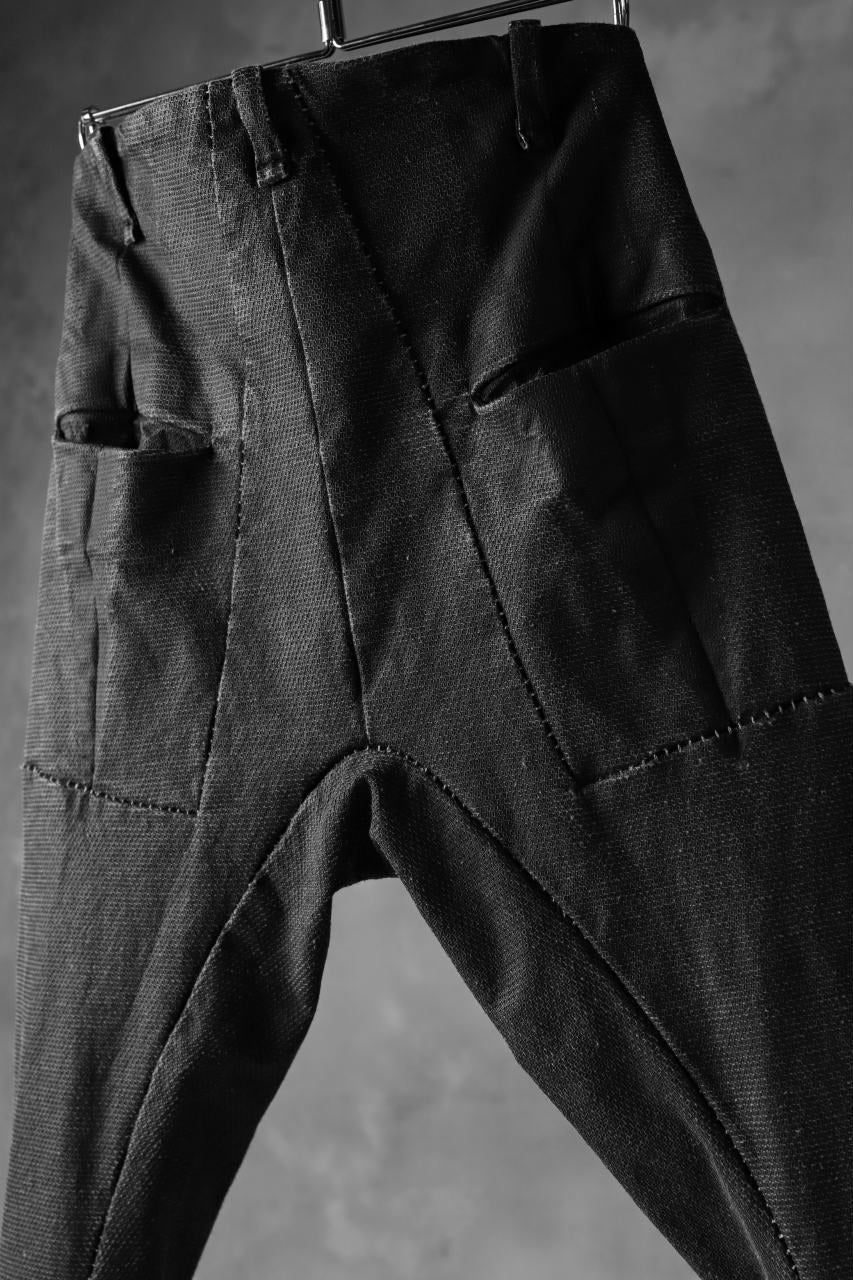 masnada SCAR STITCHED LINE SKINNY PANT / WASHED RESIN-COAT DENIM (WASHED BLACK) - Image 13