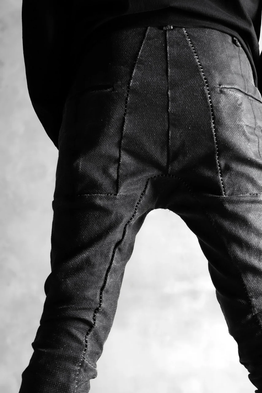 masnada SCAR STITCHED LINE SKINNY PANT / WASHED RESIN-COAT DENIM (WASHED BLACK) - Image 20