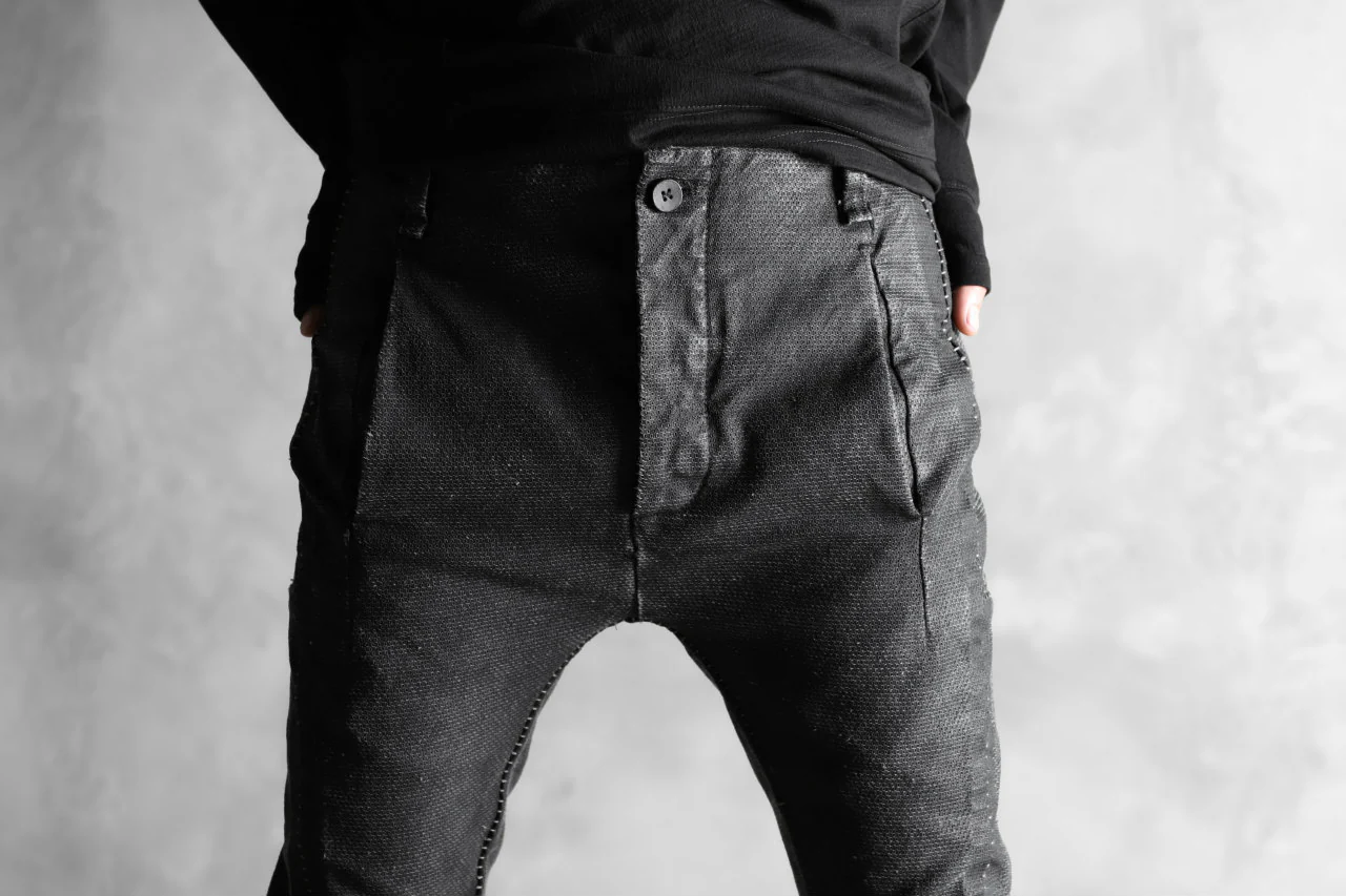masnada SCAR STITCHED LINE SKINNY PANT / WASHED RESIN-COAT DENIM (WASHED BLACK) - Image 21