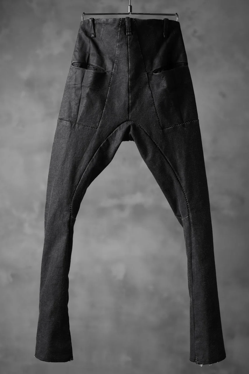 masnada SCAR STITCHED LINE SKINNY PANT / WASHED RESIN-COAT DENIM (WASHED BLACK) - Image 3