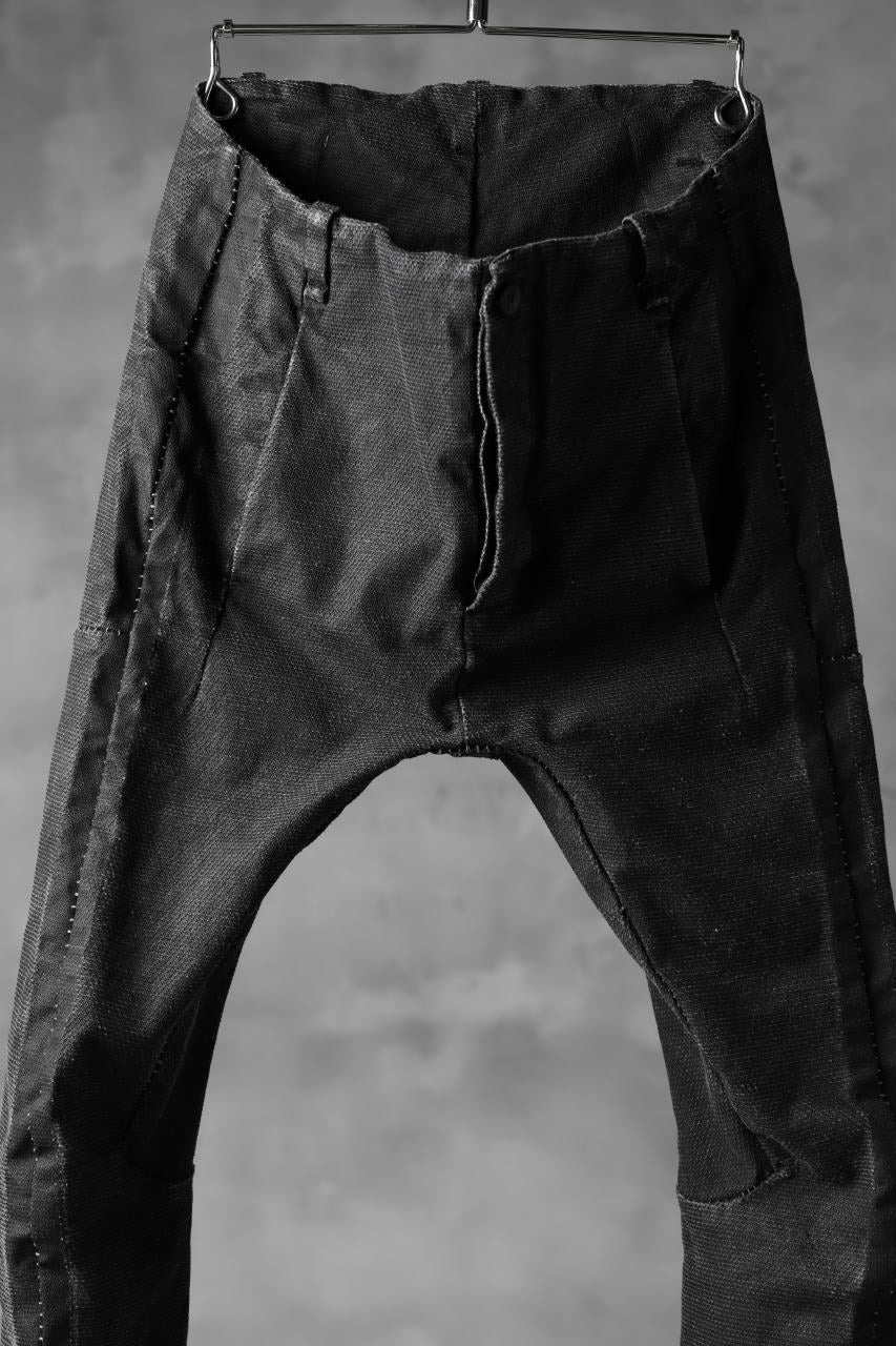 masnada SCAR STITCHED LINE SKINNY PANT / WASHED RESIN-COAT DENIM (WASHED BLACK) - Image 4