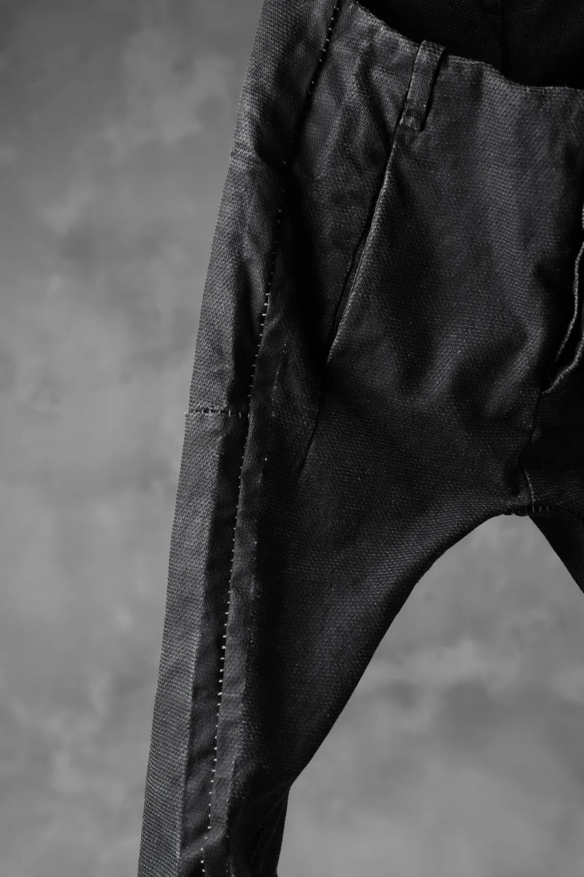 masnada SCAR STITCHED LINE SKINNY PANT / WASHED RESIN-COAT DENIM (WASHED BLACK) - Image 5