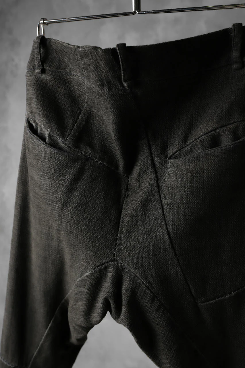 masnada SCAR STITCHED RAW EDGE SKINNY PANT / OBJECT DYED (LEGION) - Image 14
