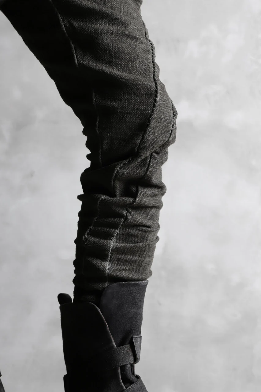 masnada SCAR STITCHED RAW EDGE SKINNY PANT / OBJECT DYED (LEGION) - Image 22