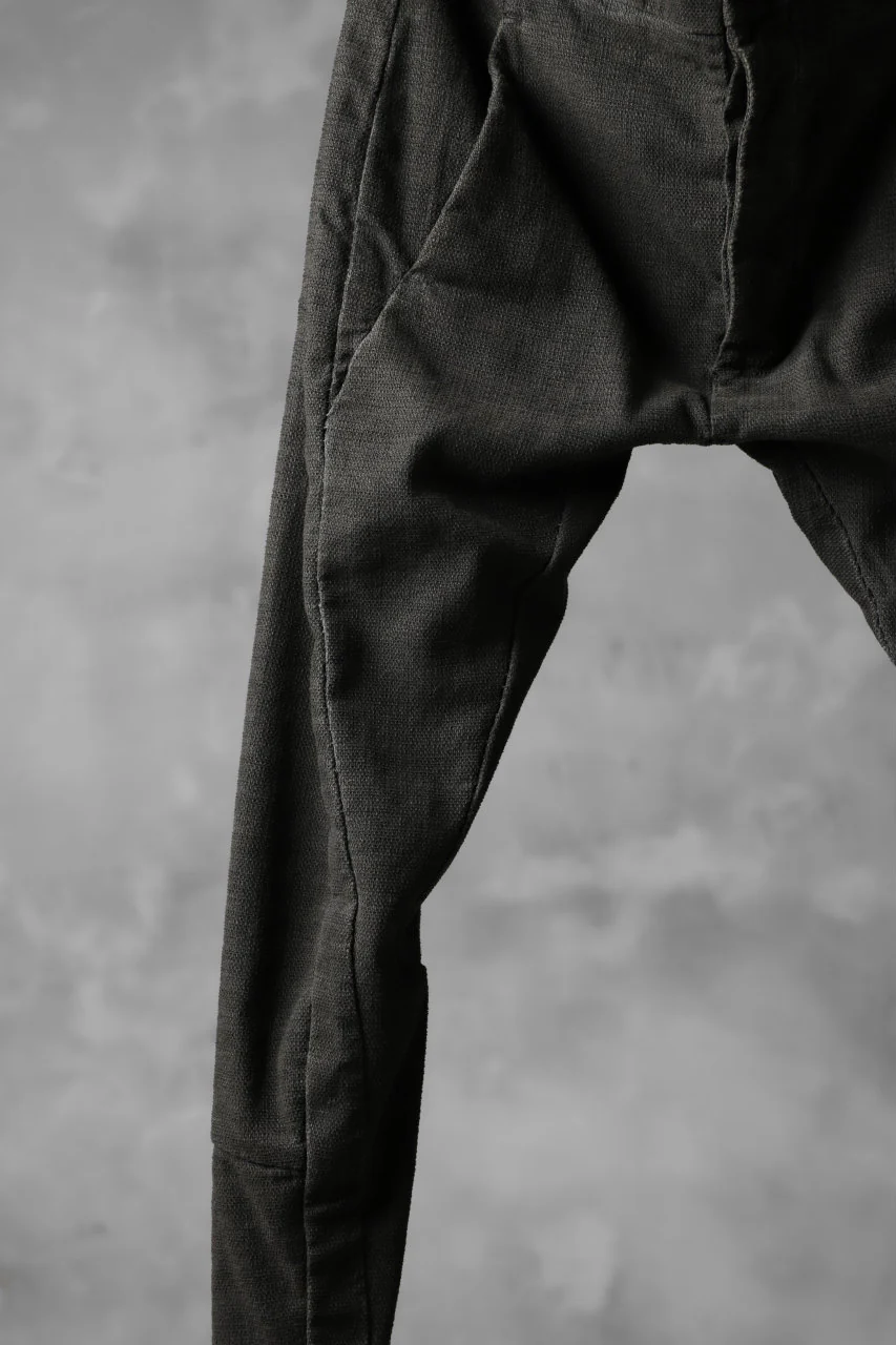 masnada SCAR STITCHED RAW EDGE SKINNY PANT / OBJECT DYED (LEGION) - Image 5