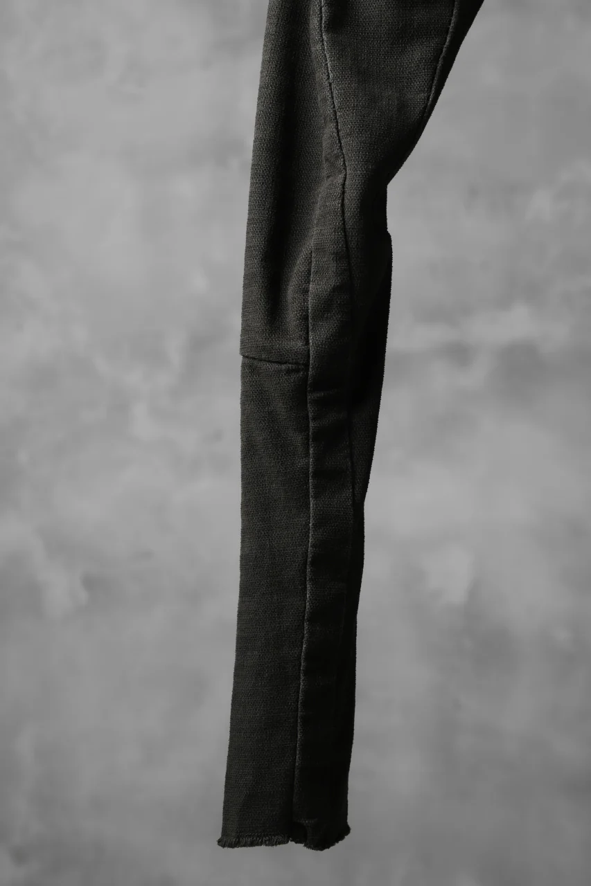 masnada SCAR STITCHED RAW EDGE SKINNY PANT / OBJECT DYED (LEGION) - Image 6