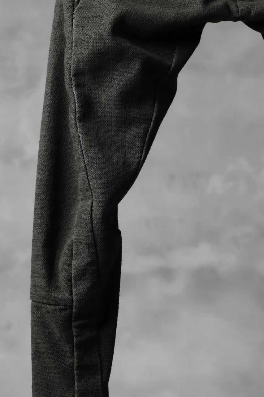 masnada SCAR STITCHED RAW EDGE SKINNY PANT / OBJECT DYED (LEGION) - Image 8