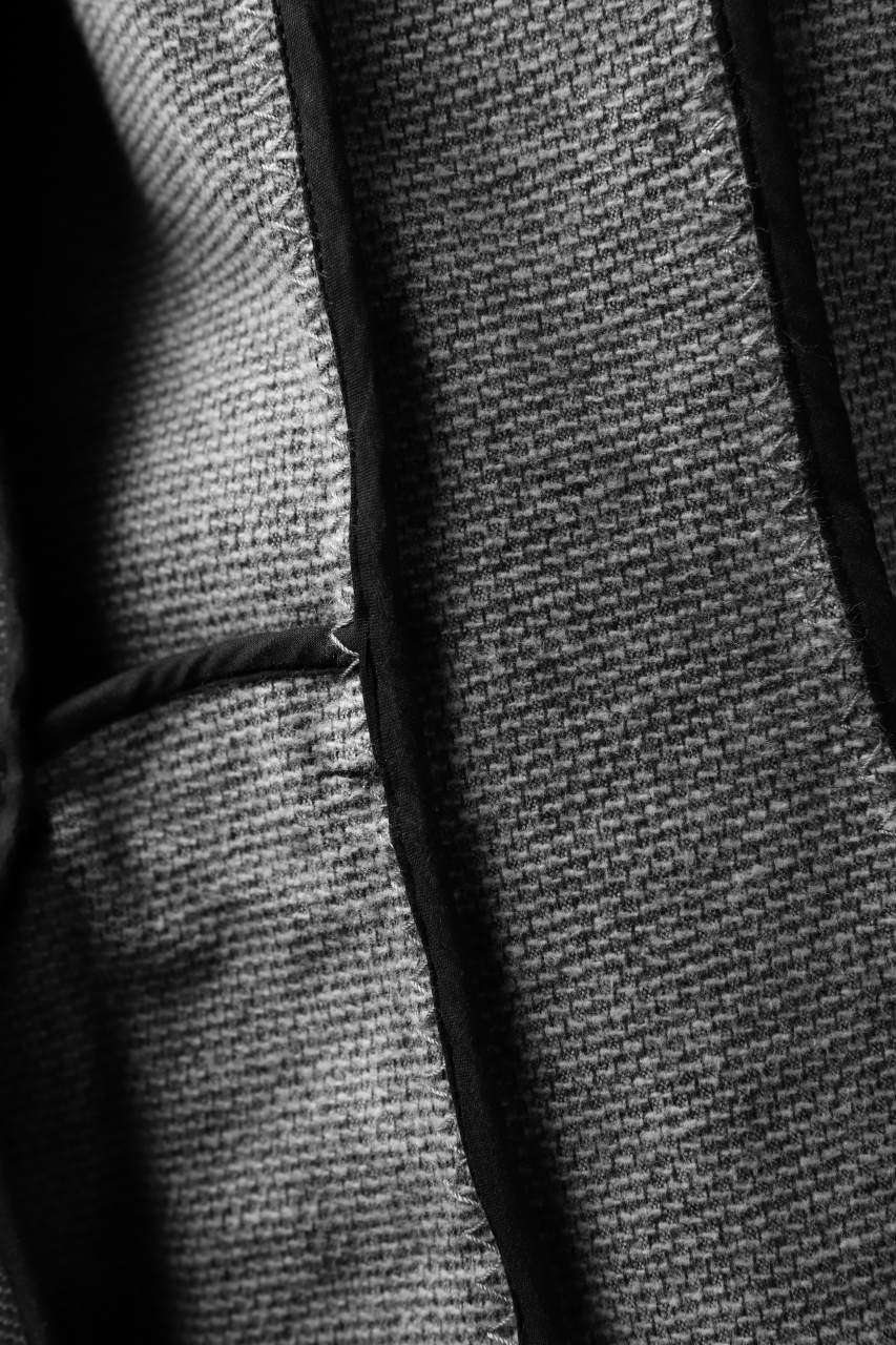 masnada SCAR STITCHED ZIP JACKET / WASHED RESIN-COAT DENIM (WASHED BLACK) - Image 15