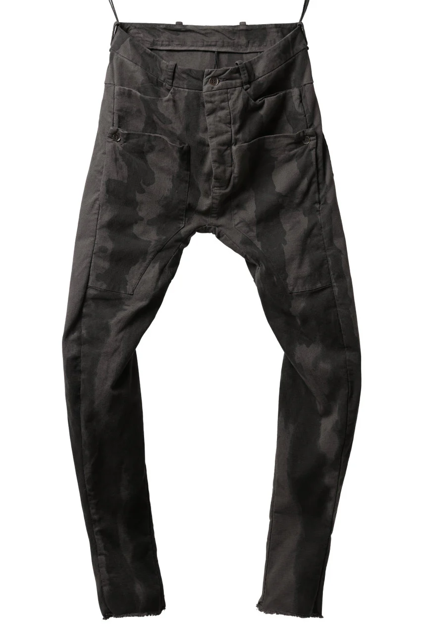 masnada SLIM GUSSET PANTS / STRETCH MICRO RIP COTTON (CAMO DUST)