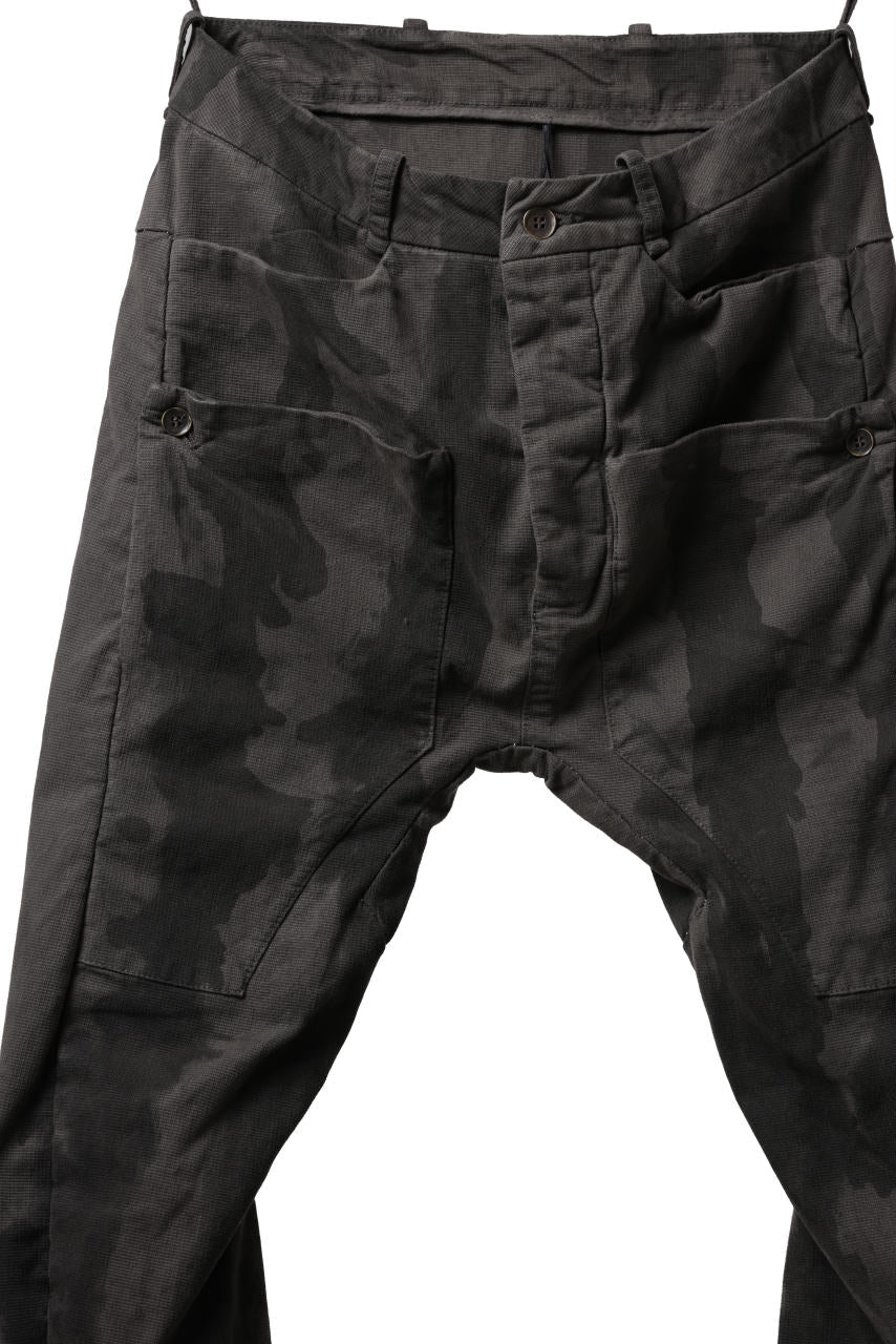masnada SLIM GUSSET PANTS / STRETCH MICRO RIP COTTON (CAMO DUST) - Image 11