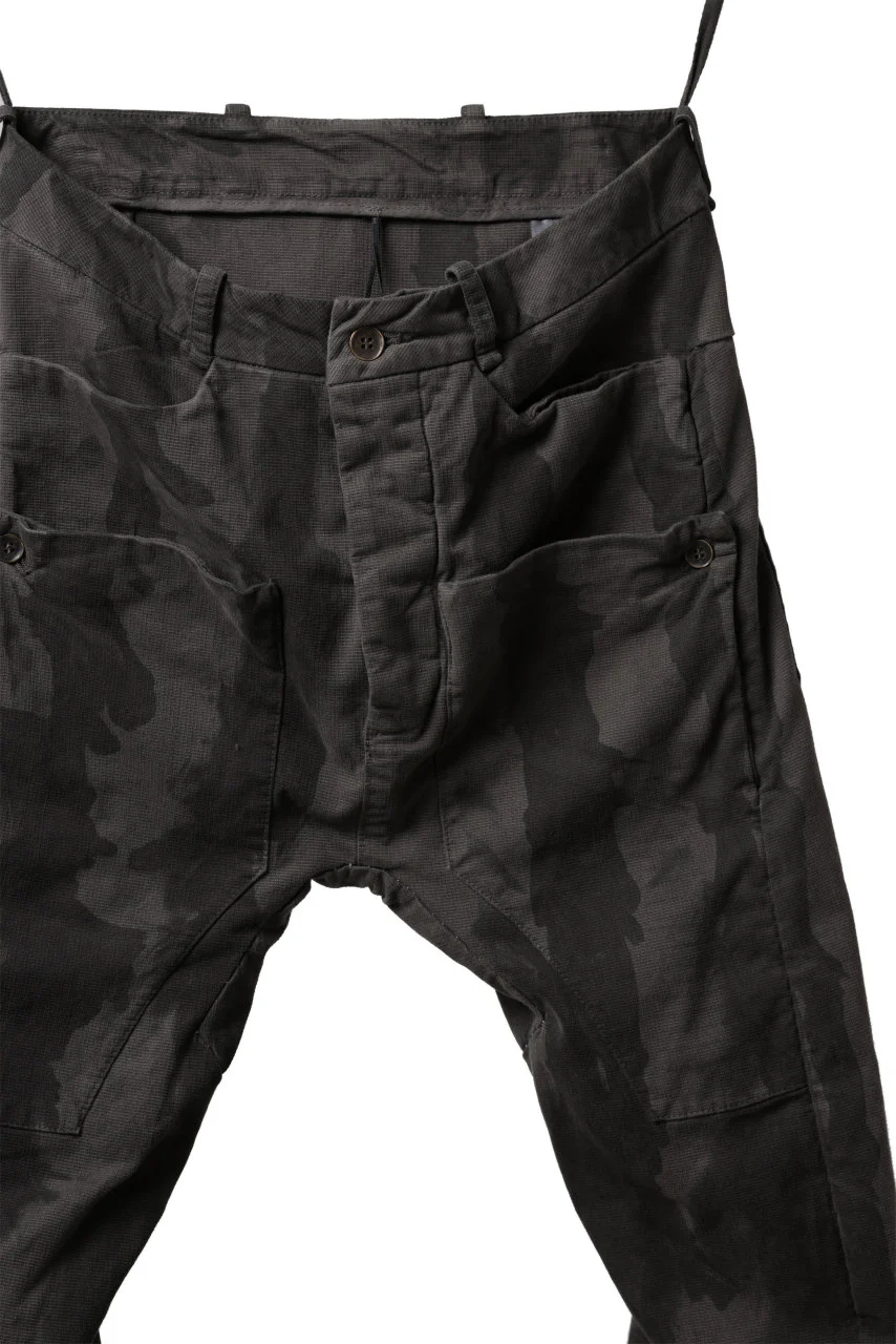 masnada SLIM GUSSET PANTS / STRETCH MICRO RIP COTTON (CAMO DUST) - Image 12