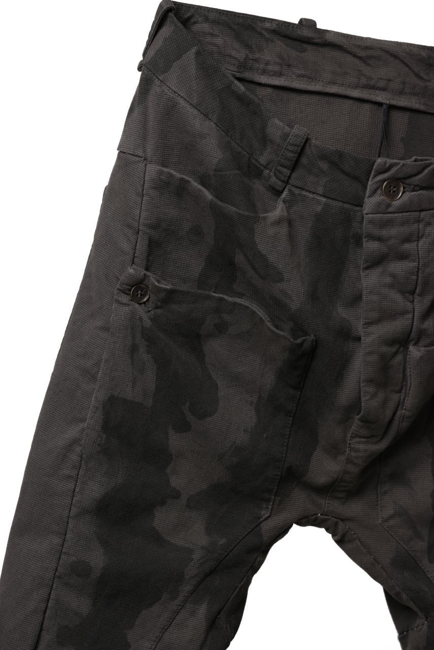 masnada SLIM GUSSET PANTS / STRETCH MICRO RIP COTTON (CAMO DUST) - Image 15