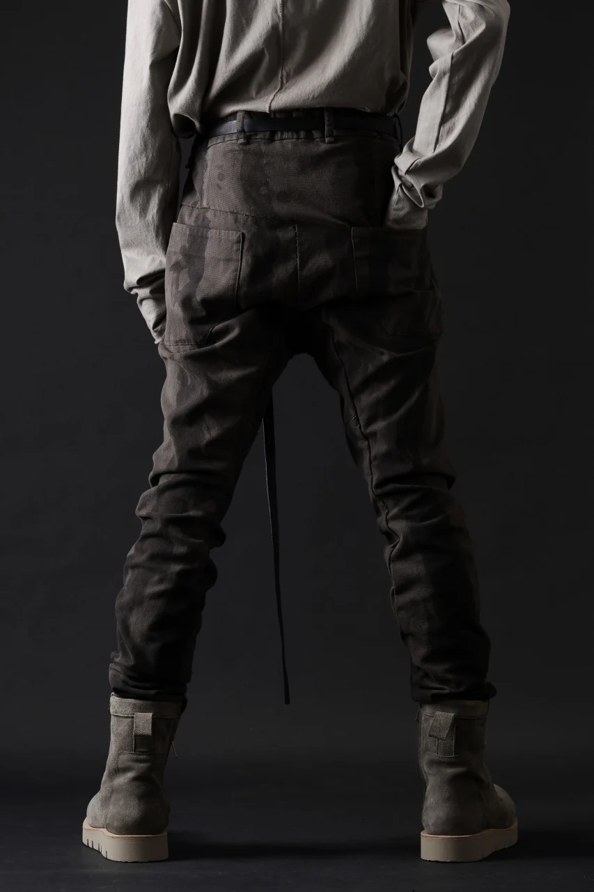 masnada SLIM GUSSET PANTS / STRETCH MICRO RIP COTTON (CAMO DUST) - Image 25