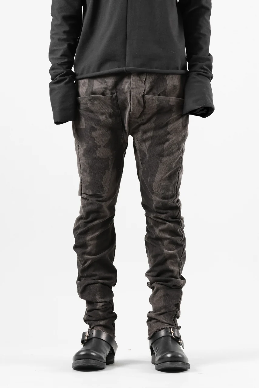 masnada SLIM GUSSET PANTS / STRETCH MICRO RIP COTTON (CAMO DUST) - Image 3