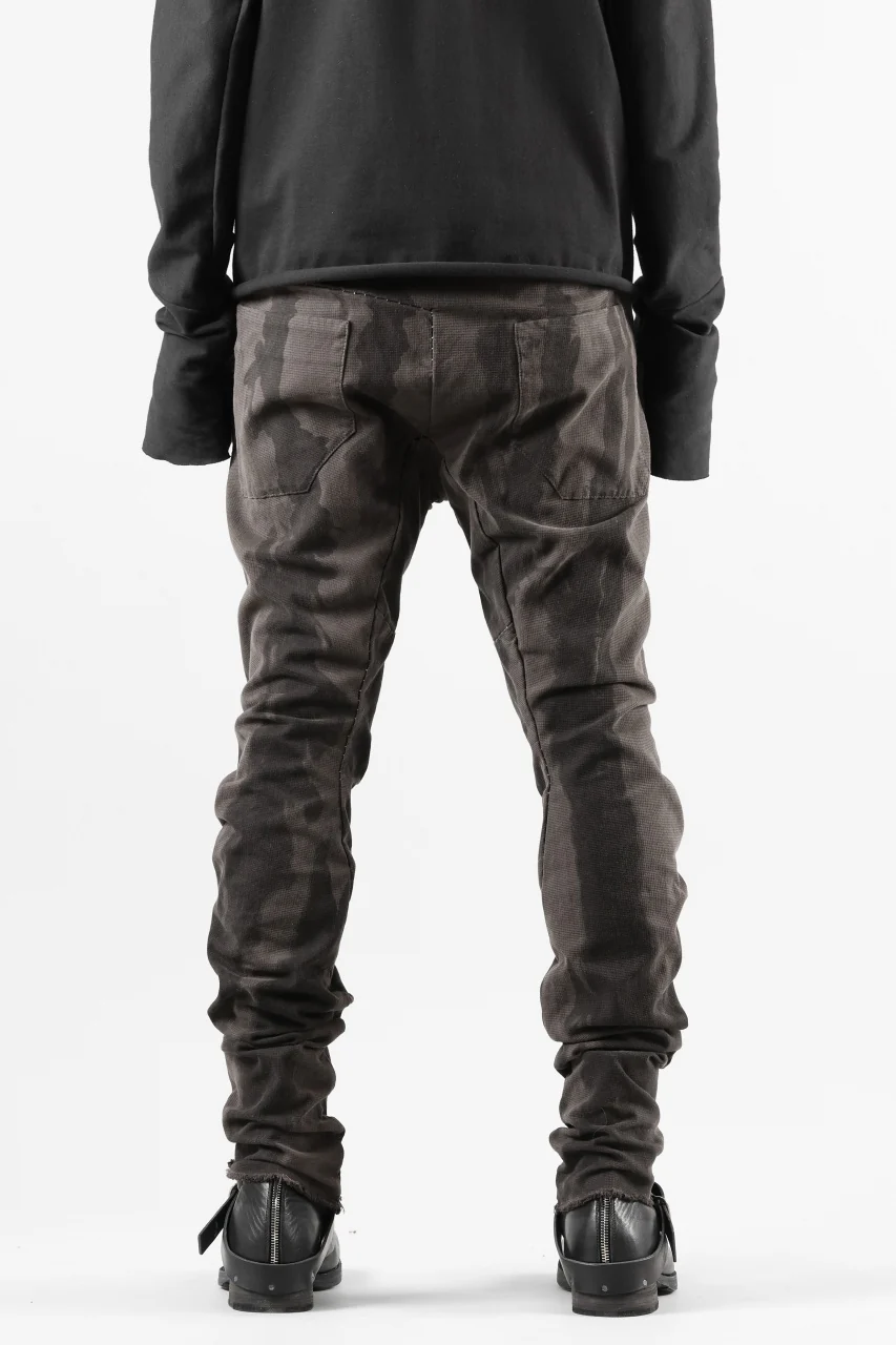 masnada SLIM GUSSET PANTS / STRETCH MICRO RIP COTTON (CAMO DUST) - Image 7