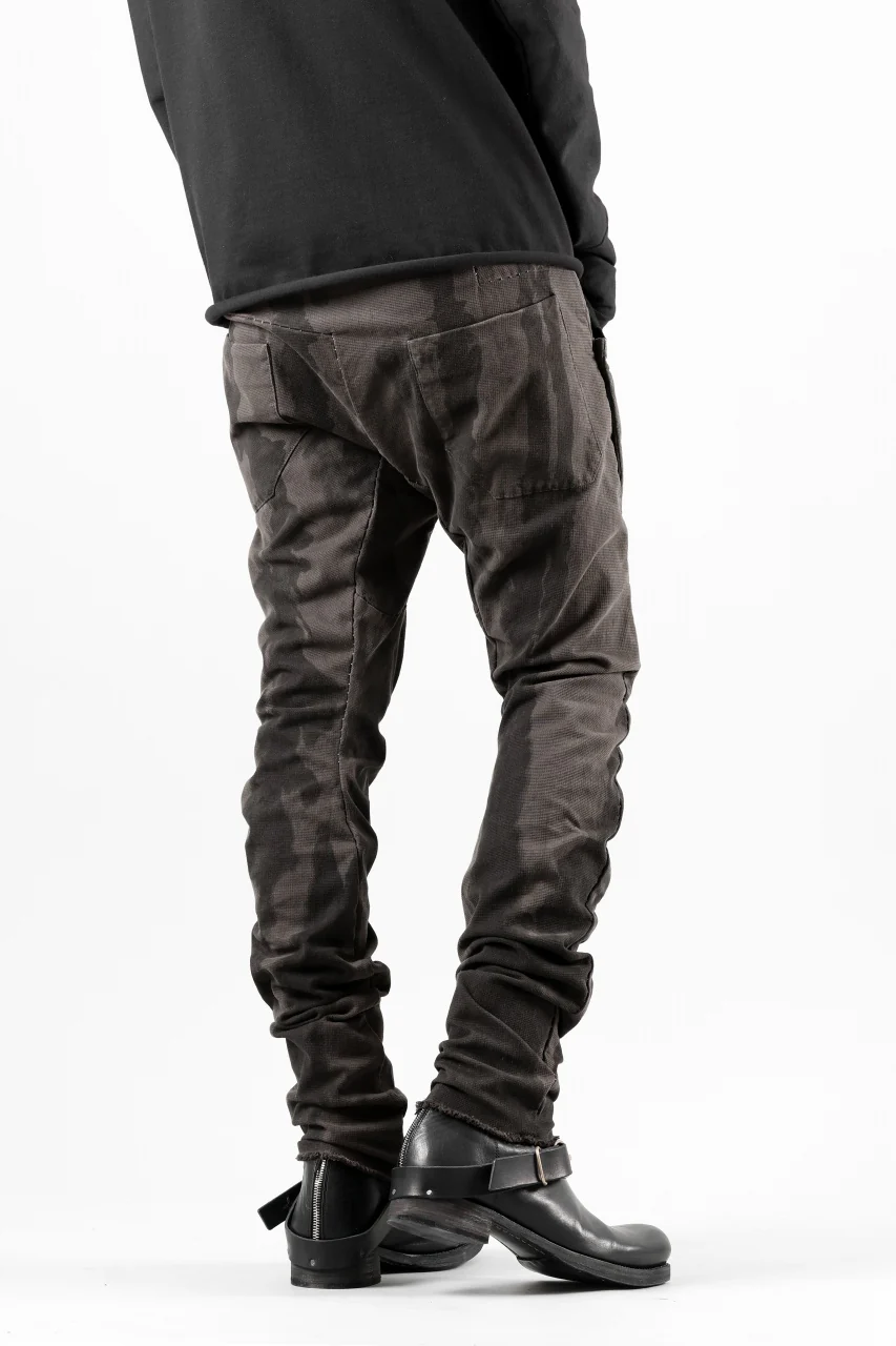masnada SLIM GUSSET PANTS / STRETCH MICRO RIP COTTON (CAMO DUST) - Image 8