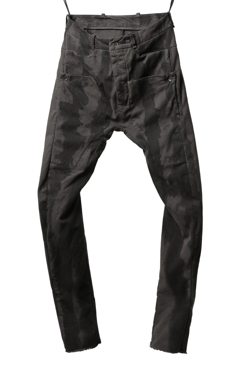 masnada SLIM GUSSET PANTS / STRETCH MICRO RIP COTTON (CAMO DUST) - Image 9