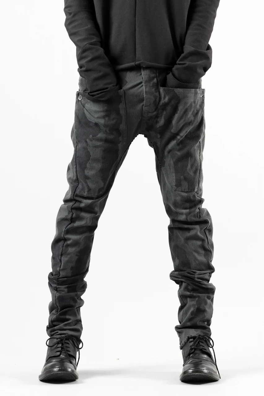 masnada SLIM GUSSET PANTS / STRETCH MICRO RIP COTTON (CAMO LEGION) - Image 2