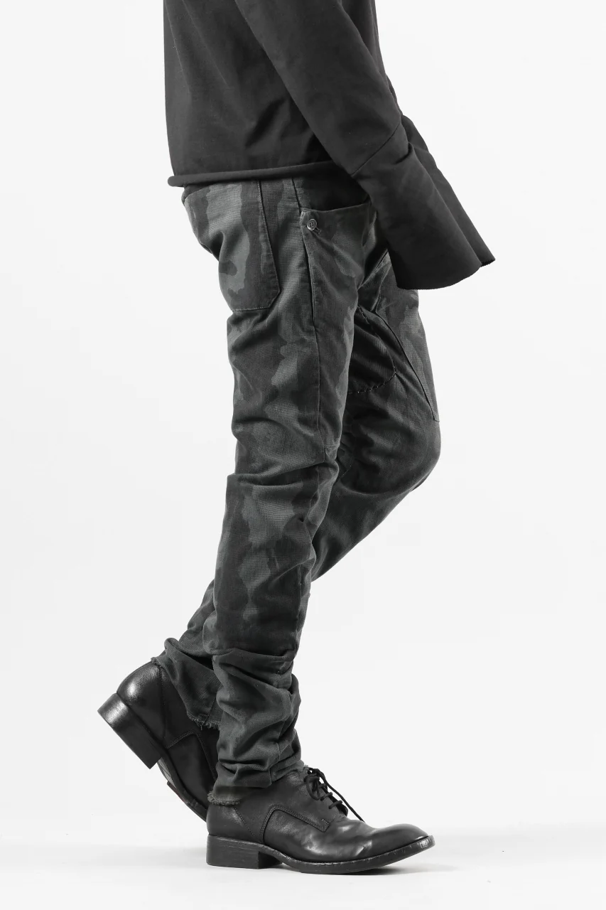 masnada SLIM GUSSET PANTS / STRETCH MICRO RIP COTTON (CAMO LEGION) - Image 5