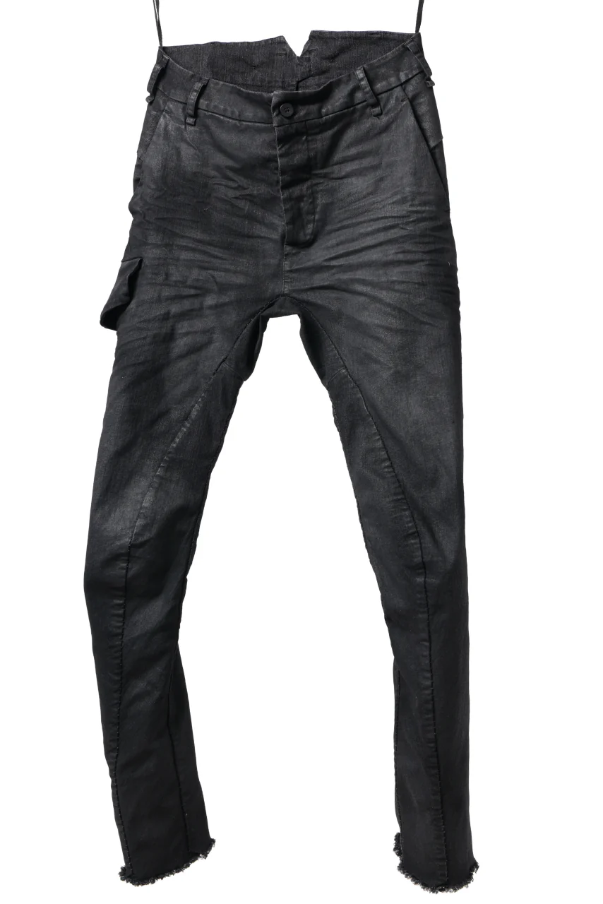 masnada SLIM JEANS / REPURPOSED STRETCH (BLACK HAND SMEARED RESIN) - Image 2
