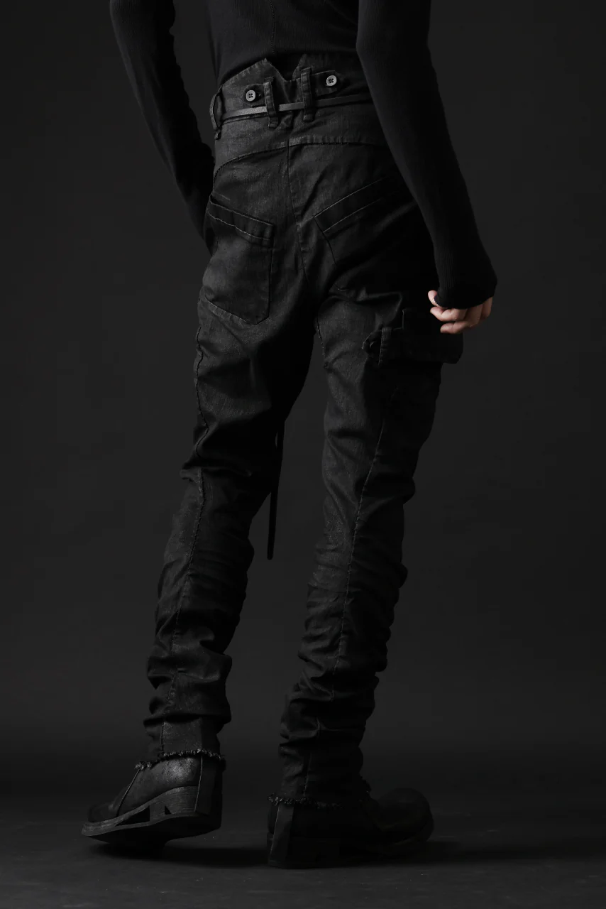 masnada SLIM JEANS / REPURPOSED STRETCH (BLACK HAND SMEARED RESIN) - Image 25