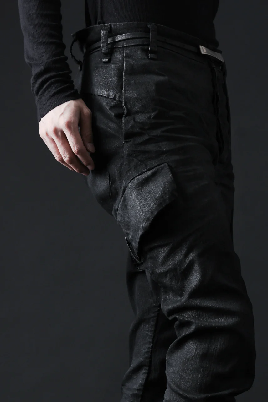 masnada SLIM JEANS / REPURPOSED STRETCH (BLACK HAND SMEARED RESIN) - Image 28