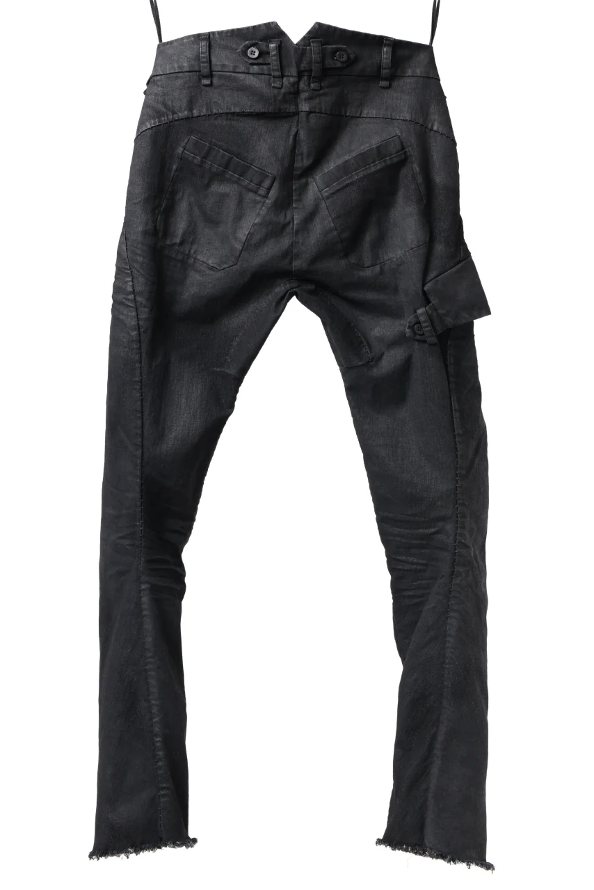 masnada SLIM JEANS / REPURPOSED STRETCH (BLACK HAND SMEARED RESIN) - Image 3