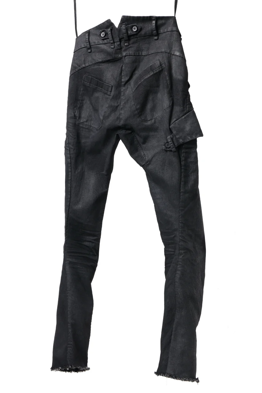 masnada SLIM JEANS / REPURPOSED STRETCH (BLACK HAND SMEARED RESIN) - Image 4