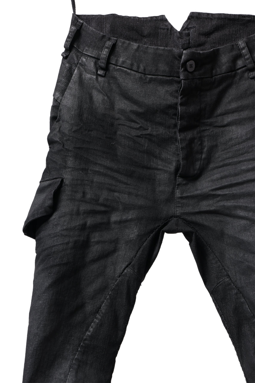masnada SLIM JEANS / REPURPOSED STRETCH (BLACK HAND SMEARED RESIN) - Image 6