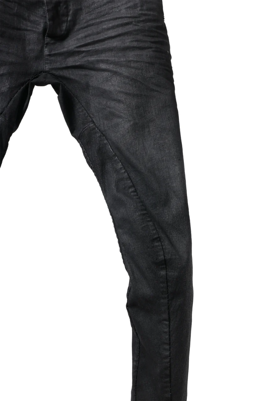 masnada SLIM JEANS / REPURPOSED STRETCH (BLACK HAND SMEARED RESIN) - Image 9