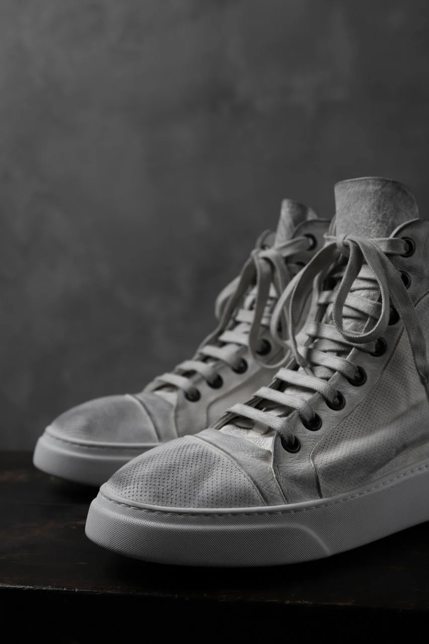 masnada SNEAKERS ALTA HIGH TOP / PELLE BUFALO (DIRTY WHITE) - Image 12