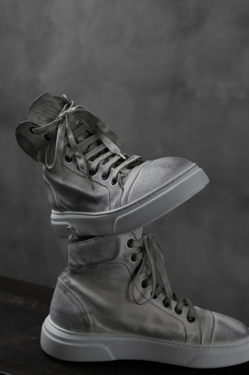 masnada SNEAKERS ALTA HIGH TOP / PELLE BUFALO (DIRTY WHITE) - Image 18