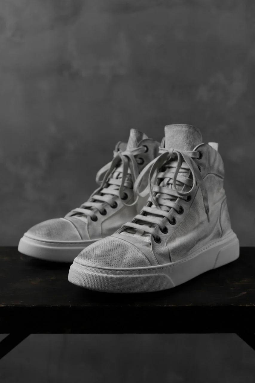 masnada SNEAKERS ALTA HIGH TOP / PELLE BUFALO (DIRTY WHITE) - Image 4